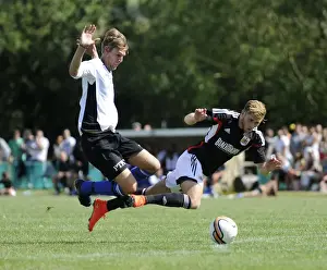 Portishead V Bristol City Prints: Bristol City's Wes Burns Fouled by Portishead's Aaron Hill during Pre-Season Friendly