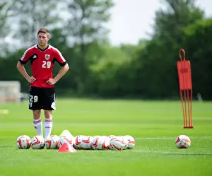 Season 13-14 Prints: Bristol City's Wes Burns in Pre-Season Training (June 2013)