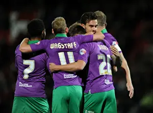 Cheltenham Town V Bristol City Prints: Bristol City's Wes Burns Scores Thrilling Goal Against Cheltenham Town in Johnstone's Paint Trophy
