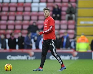Images Dated 14th December 2013: Bristol City's Wes Burns Warming Up Ahead of Rotherham United Clash at Ashton Gate