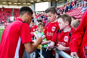 Bristol City's Zak Vyner Signs Autographs at Ashton Gate Stadium