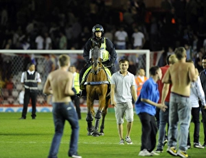 Bristol City V Bristol Rovers (Johnstone Paint Trophy 1ST Round) Prints: Bristol Derby: Fans Euphoria Halted by Police Horses at Ashton Gate (September 4, 2013)