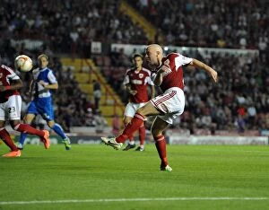 Images Dated 4th September 2013: Bristol Derby: James O'Connor of Bristol City in Action against Bristol Rovers in Johnstone's