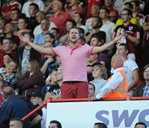 Bristol Derby: Passionate Fan at Ashton Gate during Bristol City vs