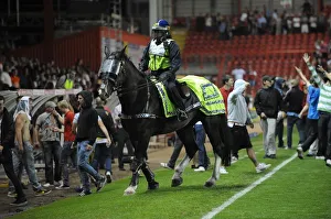 Bristol Derby: Police and Horses Clash in Johnstone Paint Trophy Match between Bristol City and Bristol Rovers