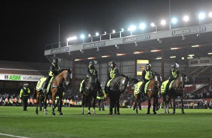 Bristol Derby: Police Horses on the Pitch - Bristol City vs