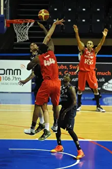 Worcester Wolves V Bristol Flyers BBL Cup Prints: Bristol Flyers Alif Bland in Action during British Basketball League Cup Match against Worcester Wolves