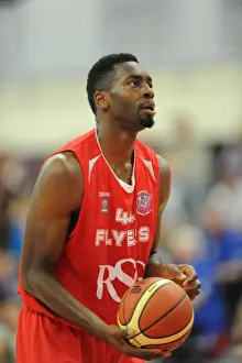Bristol Flyers Alif Bland Readies for Free Throw Against Cheshire Phoenix