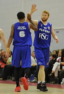 Bristol Flyers V Plymouth Raiders Prints: Bristol Flyers Celebrate Victory over Plymouth Raiders in Basketball Match