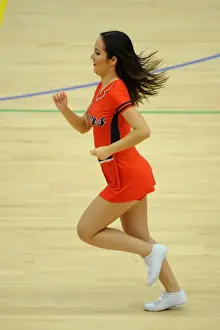 Bristol Flyers V Durham Wildcats Prints: Bristol Flyers Cheerleaders in Action during Basketball Game