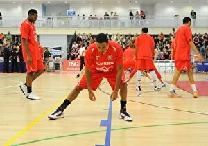 Images Dated 15th November 2014: Bristol Flyers Doug Herring: Focused and Ready - Pre-Game Routine Before Cheshire Phoenix Showdown