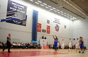 Bristol Flyers V Plymouth Raiders Prints: Bristol Flyers Doug Herring Scores Basketball Goal Against Plymouth Raiders