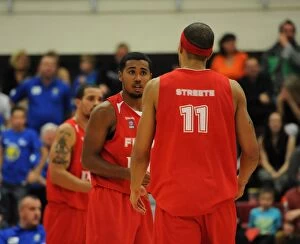 Images Dated 15th November 2014: Bristol Flyers Dwayne Lautier-Ogunleye in Action against Cheshire Phoenix (Basketball)