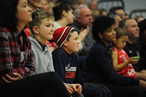 Images Dated 29th November 2014: Bristol Flyers Fans in Full Cheer: Thrilling Basketball Showdown against Newcastle Eagles