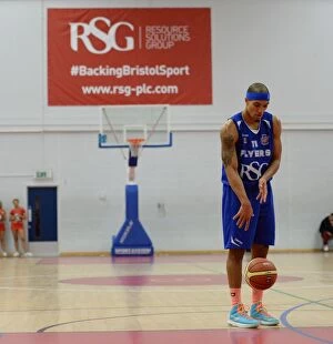 Images Dated 8th November 2014: Bristol Flyers Greg Streete Readies for Free Throw Against Sheffield Sharks