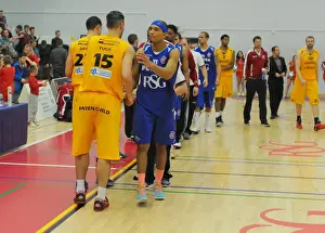 Bristol Flyers and Sheffield Sharks Basketball Team: Post-Game Handshake (08/11/2014)