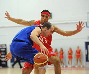 Images Dated 18th October 2014: Bristol Flyers vs. Durham Wildcats: Intense Basketball Showdown at Bristol City Football Club