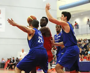 Bristol Flyers V Durham Wildcats Prints: Bristol Flyers vs. Durham Wildcats: Intense Basketball Showdown