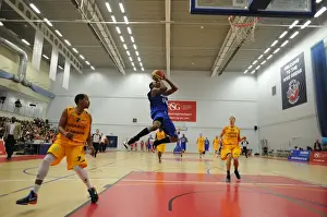 Bristol Flyers V Sheffield Sharks Prints: Bristol Flyers vs. Sheffield Sharks: Clash on the Court (08-11-14)