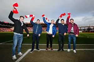 Bristol City V West Ham United - Fans Prints: Five Bristol Rugby Players Show Support for Bristol City Ahead of FA Cup Match vs