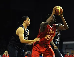 Worcester Wolves V Bristol Flyers BBL Cup Prints: British Basketball League Cup: A Clash of Wings - Alif Bland of Bristol Flyers in Action vs