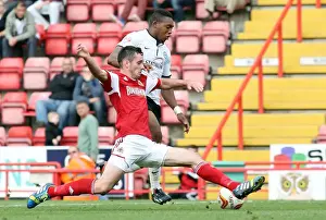 Bristol City V Peterborough Prints: Britt Assombalonga Scores the Opener Against Bristol City for Peterborough United