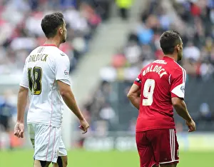 Framed Print : Brothers in Action: Sam and George Baldock Face Off in Milton Keynes Dons vs. Bristol City Clash Framed Print : Brothers in Action: Sam and George Baldock Face Off in Milton Keynes Dons vs. Bristol City Clash