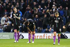 Burnley V Bristol City Prints: Burnley Takes Early Lead: Dejected Bristol City Players
