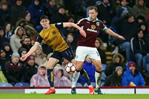 Burnley Prints: Burnley vs. Bristol City: Clash Between Scott Arfield and Callum O'Dowda at Turf Moor