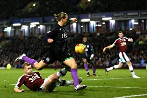 Burnley V Bristol City Prints: Burnley vs. Bristol City: Luke Freeman Tackled by Ben Mee