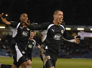 Burnley vs. Bristol City: Marvin Elliott and Tamas Priskin in Action