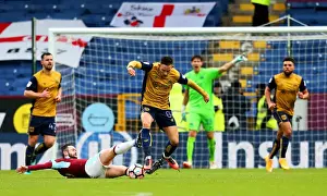 Burnley Prints: Burnley's Steven Defour Tackles Josh Brownhill of Bristol City in FA Cup Clash at Turf Moor (January 2017)