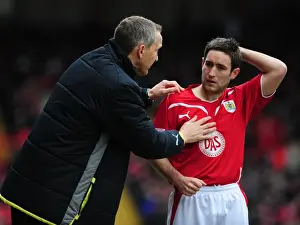 Bristol City V Nottingham Forest Prints: Caretaker and Prospect: Keith Millen and Lee Johnson at Ashton Gate - Bristol City vs Nottingham Forest