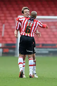 Sheffield United V Bristol City Prints: Celebrating His Past Glory: Hill and Baxter Reunite in Sheffield United's Victory over Bristol City