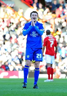 Celebration at Ashton Gate: McCartney and Snodgrass Rejoice Over Leeds United's Goal vs. Bristol City (Championship 2011)