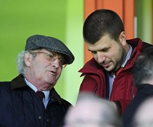 Images Dated 12th April 2014: Chairman Keith Dawe and Vice Chairman Jon Lansdown of Bristol City FC at Walsall's Banks Stadium