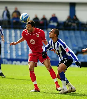 Sheffield Wednesday V Bristol City Prints: Challenge in the Sky: Fontaine vs