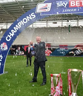 Champagne Spray: Steve Lansdown Celebrates Promotion with Bristol City