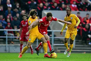 Bristol City V Preston North End Prints: Championship Clash: Freeman vs Pearson - A Battle at Ashton Gate