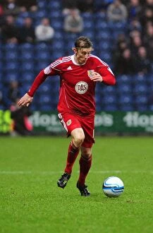 Images Dated 5th February 2011: Championship Clash: Martyn Woolford vs. Preston North End at Deepdale Stadium (05/02/2011)