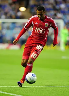 Leicester City V Bristol City Prints: Championship Clash: Nicky Maynard vs Leicester City (August 2011)