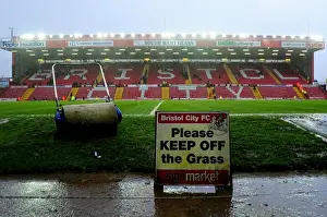 Bristol City V Watford (Postponed) Prints: Championship Match Postponed: Sign on Pitch - Bristol City vs. Watford (Ashton Gate)