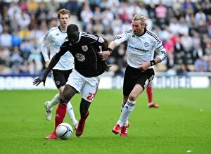 Images Dated 30th April 2011: Championship Showdown: Adomah vs Savage - Derby County vs Bristol City (30/04/2011)