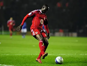 Leicester City V Bristol City Prints: Championship Showdown: Albert Adomah's Unforgettable Performance for Bristol City vs