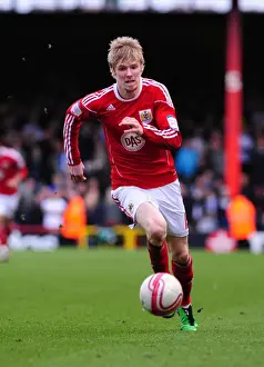 Championship Showdown: Andy Keogh in Action for Bristol City vs. Leeds United (12/02/2011)