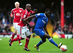 Bristol City V Birmingham City Prints: Championship Showdown: A Battle for Possession – Campbell-Ryce vs