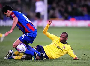 Crystal Palace V Bristol City Prints: Championship Showdown: Cisse vs Jedinak - Tackle Battle at Selhurst Park (15/10/2011)