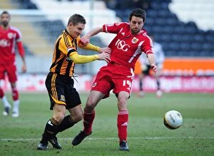 Hull City v Bristol City Collection: Championship Showdown: Cole Skuse vs. Andy Dawson - Bristol City vs. Hull City, 11/02/2012