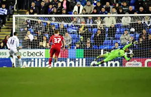 Reading V Bristol City Prints: Championship Showdown: David James Saves Penalty from Jobi McAnuff for Bristol City against Reading (28/01/2012)