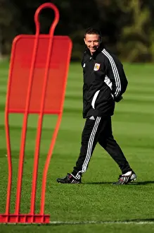 Derek McInnes Prints: Championship Showdown: Derek McInnes and Unnamed Rival Team Clash at Ashton Gate - October 20